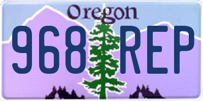 OR license plate 968REP