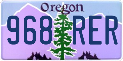 OR license plate 968RER