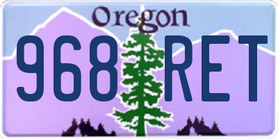 OR license plate 968RET