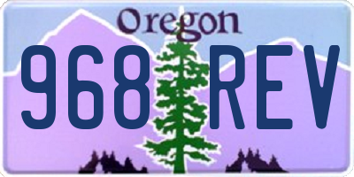 OR license plate 968REV