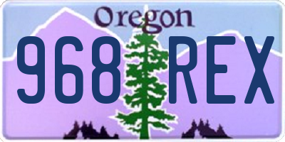 OR license plate 968REX