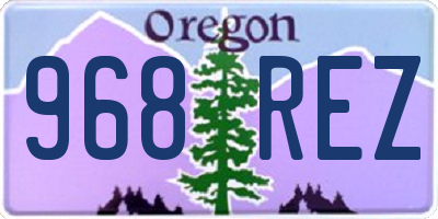 OR license plate 968REZ