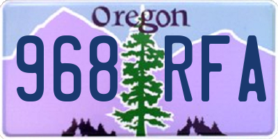 OR license plate 968RFA