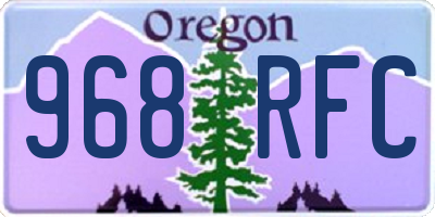 OR license plate 968RFC