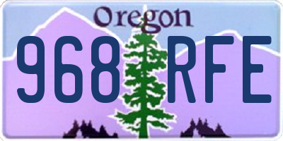 OR license plate 968RFE