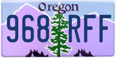 OR license plate 968RFF
