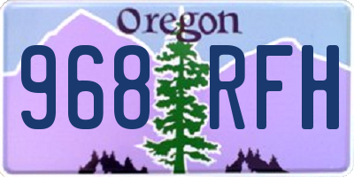 OR license plate 968RFH