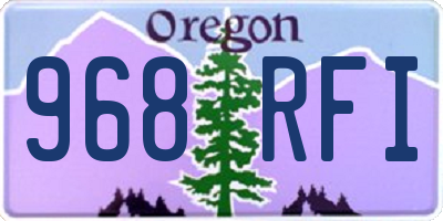 OR license plate 968RFI