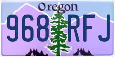 OR license plate 968RFJ