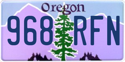 OR license plate 968RFN