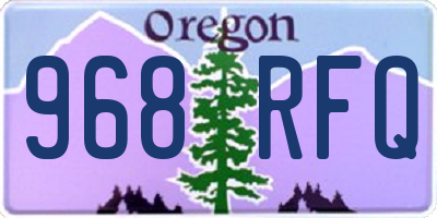 OR license plate 968RFQ