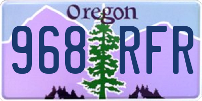 OR license plate 968RFR