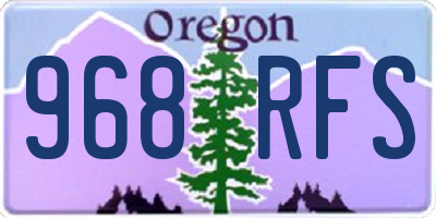 OR license plate 968RFS
