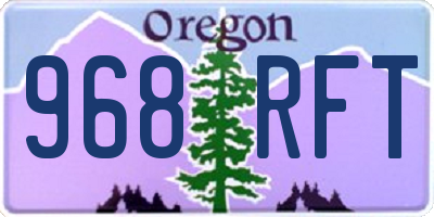 OR license plate 968RFT