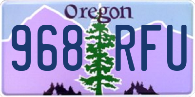 OR license plate 968RFU