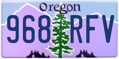 OR license plate 968RFV