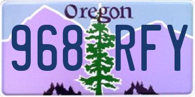 OR license plate 968RFY