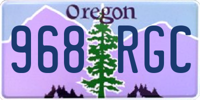 OR license plate 968RGC