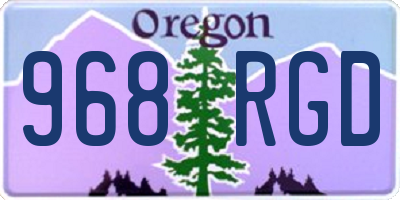 OR license plate 968RGD