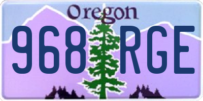 OR license plate 968RGE