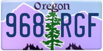 OR license plate 968RGF
