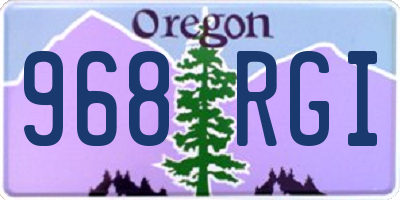 OR license plate 968RGI