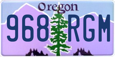 OR license plate 968RGM