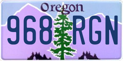 OR license plate 968RGN