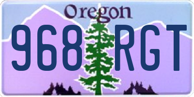 OR license plate 968RGT