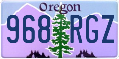 OR license plate 968RGZ