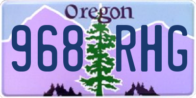OR license plate 968RHG