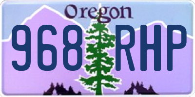 OR license plate 968RHP
