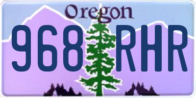 OR license plate 968RHR