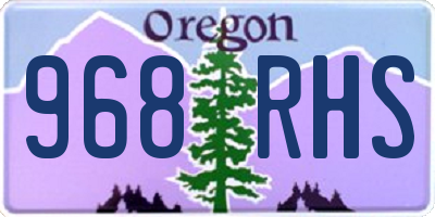 OR license plate 968RHS
