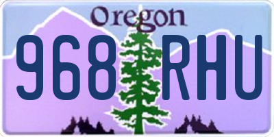 OR license plate 968RHU