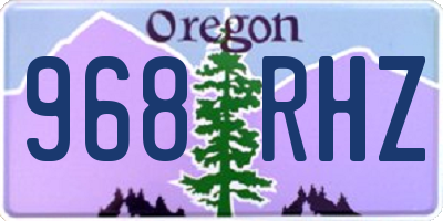 OR license plate 968RHZ