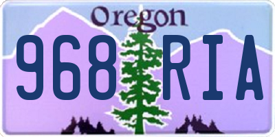 OR license plate 968RIA