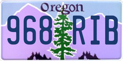 OR license plate 968RIB