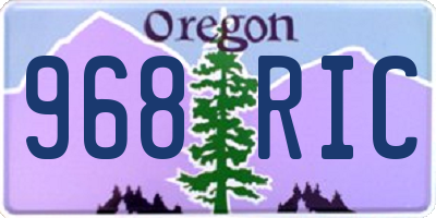 OR license plate 968RIC