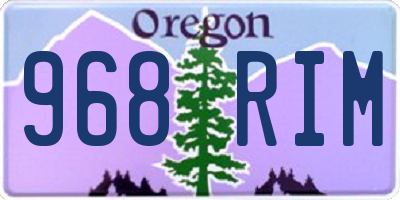 OR license plate 968RIM