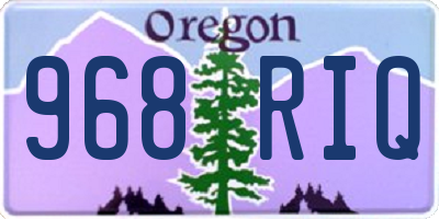 OR license plate 968RIQ