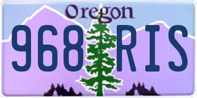 OR license plate 968RIS