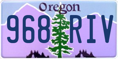 OR license plate 968RIV