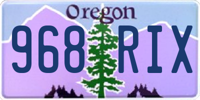 OR license plate 968RIX
