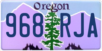 OR license plate 968RJA
