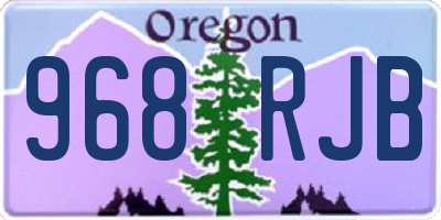 OR license plate 968RJB