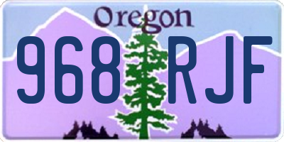 OR license plate 968RJF
