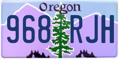 OR license plate 968RJH