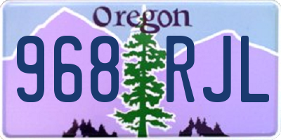 OR license plate 968RJL