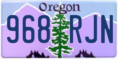 OR license plate 968RJN